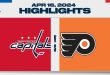 NHL Highlights | Capitals vs. Flyers – April 16, 2024