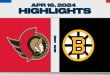 NHL Highlights | Senators vs. Bruins – April 16, 2024