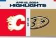 NHL Highlights | Flames vs. Ducks – April 12, 2024