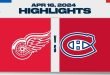NHL Highlights | Red Wings vs. Canadiens – April 16, 2024