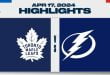 NHL Highlights | Maple Leafs vs. Lightning – April 17, 2024